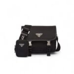 Prada Re-Nylon And Leather Shoulder Bag For Men 8.7in/22cm 2VD034_2DMH_F0002_V_XOP
