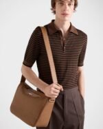 Prada Leather Shoulder Bag Cognac For Men 30cm/12in - 2VH182_2BBE_F0046_V_DOF - Image 6