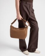 Prada Leather Shoulder Bag Cognac For Men 30cm/12in - 2VH182_2BBE_F0046_V_DOF - Image 2