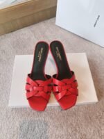 Saint Laurent Women's Tribute Heeled Mules Red For Women YSL - Image 5
