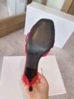 Saint Laurent Women's Tribute Heeled Mules Red For Women YSL - Image 2