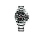 Rolex Cosmograph Daytona 40 Watch Silver Toned Black Dial 40mm For Men 126500LN-0002
