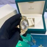 Rolex Day-Date 40 Watch Gold Toned Silver Dial 40mm For Men - Image 3