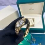 Rolex Day-Date 40 Watch Gold Toned Silver Dial 40mm For Men - Image 4
