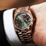 Rolex Day-Date 40 Watch Rose Gold Toned Olive Green Dial 40mm For Men 228235-0025 - Image 2