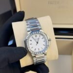 Patek Philippe Nautilus Watch Silver Toned White Dial 35mm For Men - Image 5