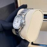 Patek Philippe Nautilus Watch Silver Toned White Dial 35mm For Men - Image 4