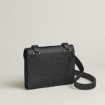 Hermes Sac A Depeches 21 Crossbody Bag 8.3in/ 21cm Black Silver Hardware For Men H085470CK89 - Image 3