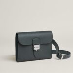 Hermes Sac A Depeches 21 Crossbody Bag 8.3in/ 21cm Gris Misty Silver Hardware For Men H085470CKH0 - Image 4