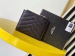 Saint Laurent Cassandre Matelaseé Bi-Fold Wallet Black For Women 4.1in/10.5cm 575879BOW021000 YSL - Image 3