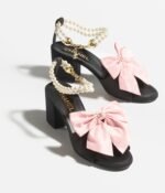 Chanel Sandals Black And Light Pink For Women G45813 B17349 NZ993 - Image 5