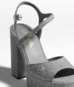 Chanel Sandals Gray For Women- G45740 B17146 NZ517 - Image 2