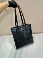 Small Antiqued Nappa Tote Bag In Black For Women 12.9 in/ 33cm 1BG459_UVL_F0002_V_OOO - Image 4