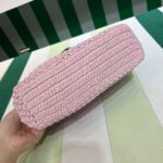 Prada Small Tote Bag 9.4in/ 24cm Pink Raffia Silver Hardware For Women 1BG422_2A2T_F0E18_V_OOL - Image 4