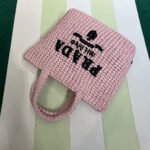Prada Small Tote Bag 9.4in/ 24cm Pink Raffia Silver Hardware For Women 1BG422_2A2T_F0E18_V_OOL - Image 7