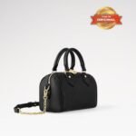 [True-to-ORIGINAL] Louis Vuitton Speedy Bandouliere 20 Top Handle Bag 8.1in/ 20.5cm Black Monogram Empreinte Gold Hardware For Women M58953 - Image 7