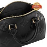 [True-to-ORIGINAL] Louis Vuitton Speedy Bandouliere 20 Top Handle Bag 8.1in/ 20.5cm Black Monogram Empreinte Gold Hardware For Women M58953 - Image 9