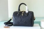 Louis Vuitton Speedy Bandouliere 25 Top Handle Bag 9.8in/ 25cm Black Gold Hardware For Women‎ M58951 - Image 4