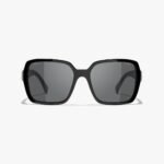 Chanel Square Sunglasses Black For Women A71305 X08101 S2610 - Image 2