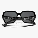 Chanel Square Sunglasses Black For Women A71305 X08101 S2610 - Image 3