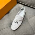 Louis Vuittion LV Driver Moccasin White For Men LV 1AAF46 - Image 9