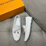 Louis Vuittion LV Driver Moccasin White For Men LV 1AAF46 - Image 8