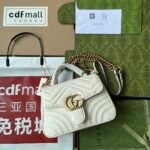 Gucci GG Marmont Mini Top Handle Bag White 547260 DTDIT 9022 - Image 10