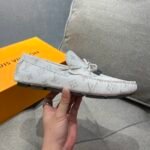 Louis Vuittion LV Driver Moccasin White For Men LV 1AAF46 - Image 6