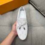 Louis Vuittion LV Driver Moccasin White For Men LV 1AAF46 - Image 5