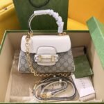 Gucci Horsebit 1955 Mini Bag White 703848 92TCK 9761 - Image 5