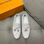 Louis Vuittion LV Driver Moccasin White For Men LV 1AAF46 - Image 3