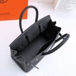 Hermes Birkin Black For Women Silver Toned Hardware 11.8in/30cm - Image 7