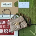 Gucci GG Marmont Mini Top Handle Bag Nude - Image 9