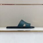 Hermes Izmir Sandals Dark Blue For Men - Image 7