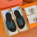 Hermes Izmir Sandals Dark Blue For Men - Image 5
