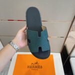 Hermes Izmir Sandals Dark Blue For Men - Image 3