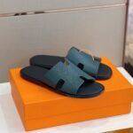 Hermes Izmir Sandals Dark Blue For Men - Image 2