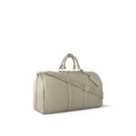 Louis Vuitton Keepall Bandouliere 50 Travel Bag 19.7in/ 50cm Sage Palladium Hardware M22609 - Image 4
