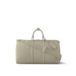 Louis Vuitton Keepall Bandouliere 50 Travel Bag 19.7in/ 50cm Sage Palladium Hardware M22609 - Image 6