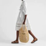 Prada Raffia Tote Bag Beige 1BG424_2A2T_F0018_V_OOO - Image 2