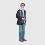 Gucci Black Messenger Black/Grey GG Supreme Canvas Blue And Red Web 474139 K5ICN 1095 - Image 2