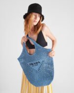 Prada Raffia Tote Bag Light Blue1BG424_2A2T_F0076_V_OOO - Image 2