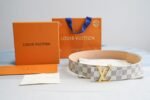 Louis Vuitton LV Initiales Damier Azur Canvas Belt Grey M9609U - Image 8