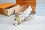 Louis Vuitton LV Initiales Damier Azur Canvas Belt Grey M9609U - Image 6